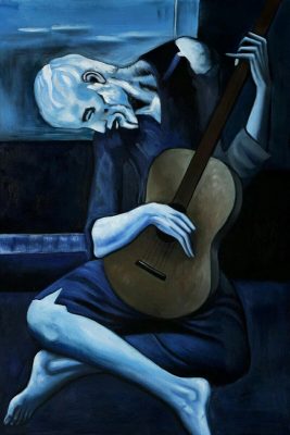 The Old Guitarist by Pablo Picasso ( 1903-1904 )